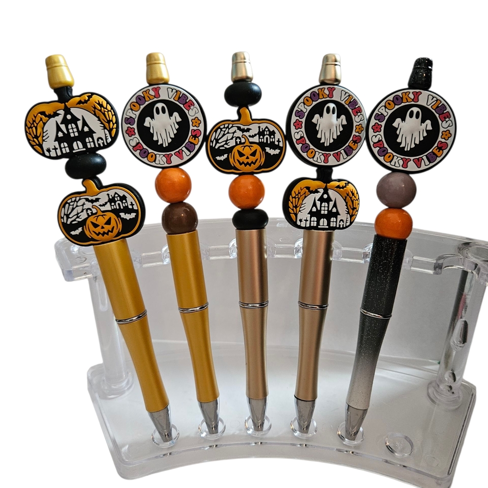 Halloween Themed Pens - Gold, Silver, Black